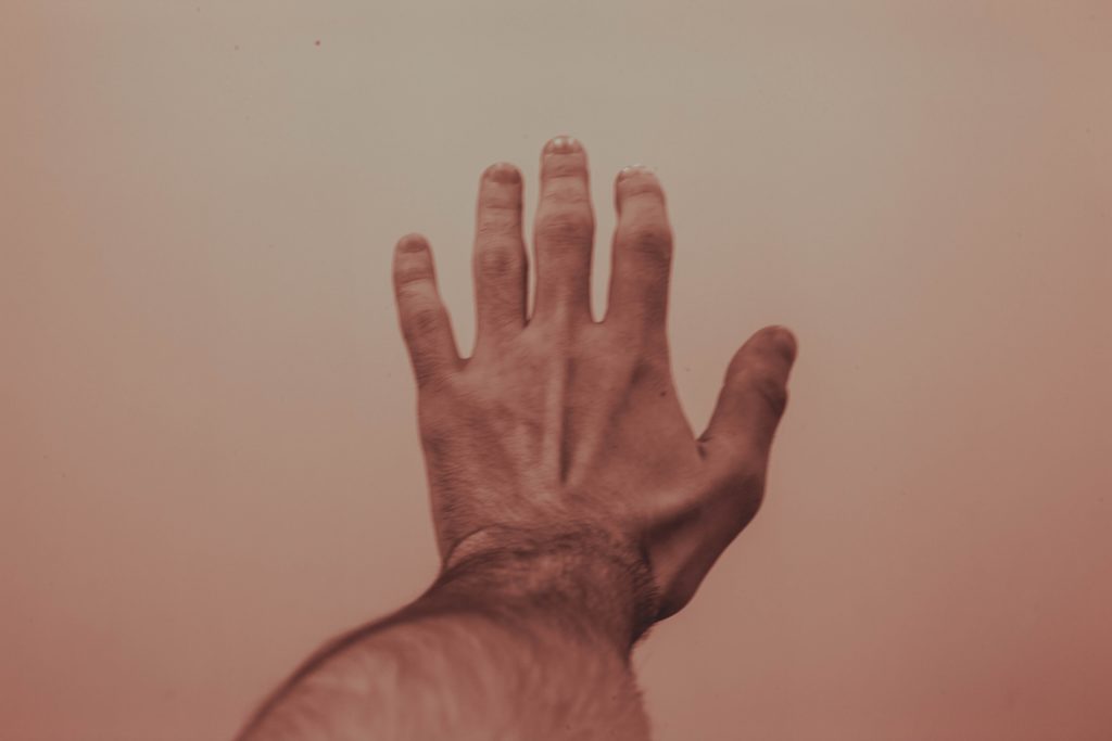 person's left hand